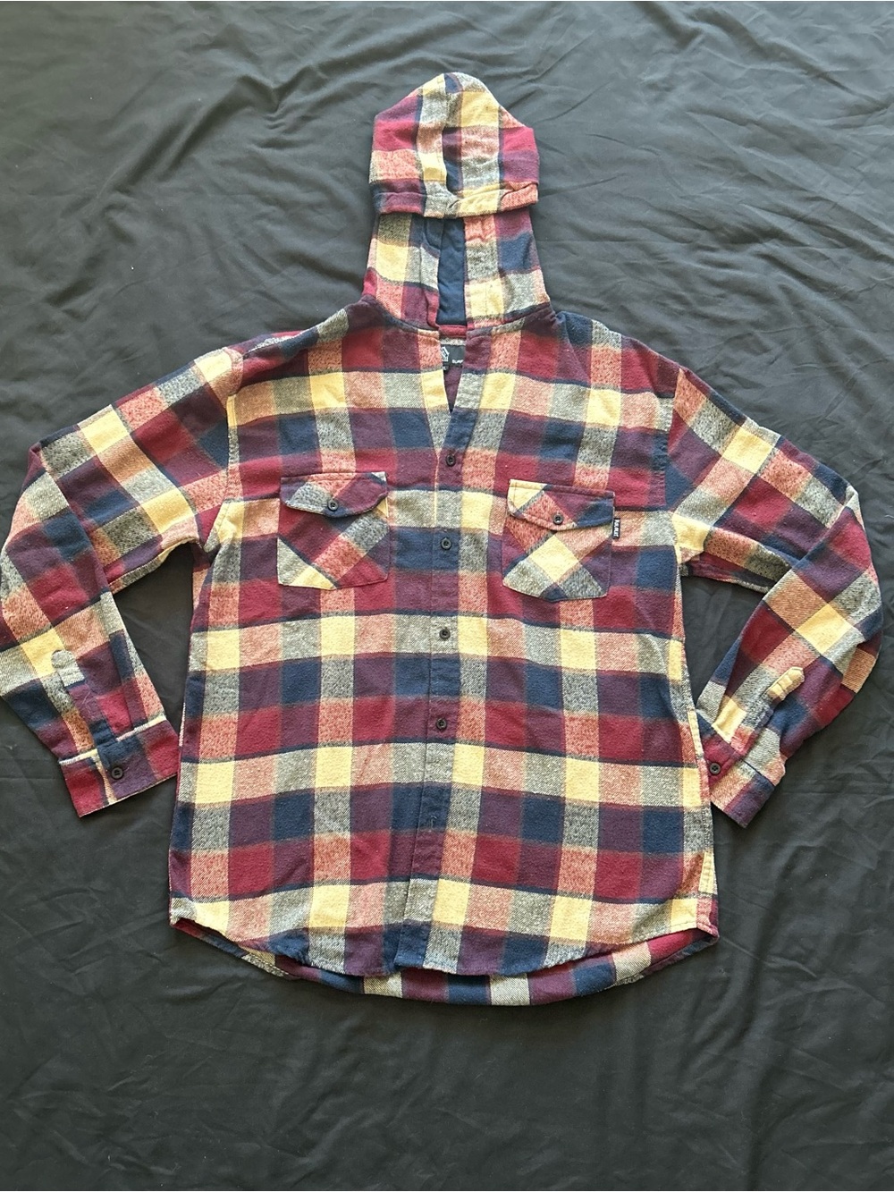 Molokai Surf Co Hooded Plaid Flannel Shirt Size XL Surf Skate Style